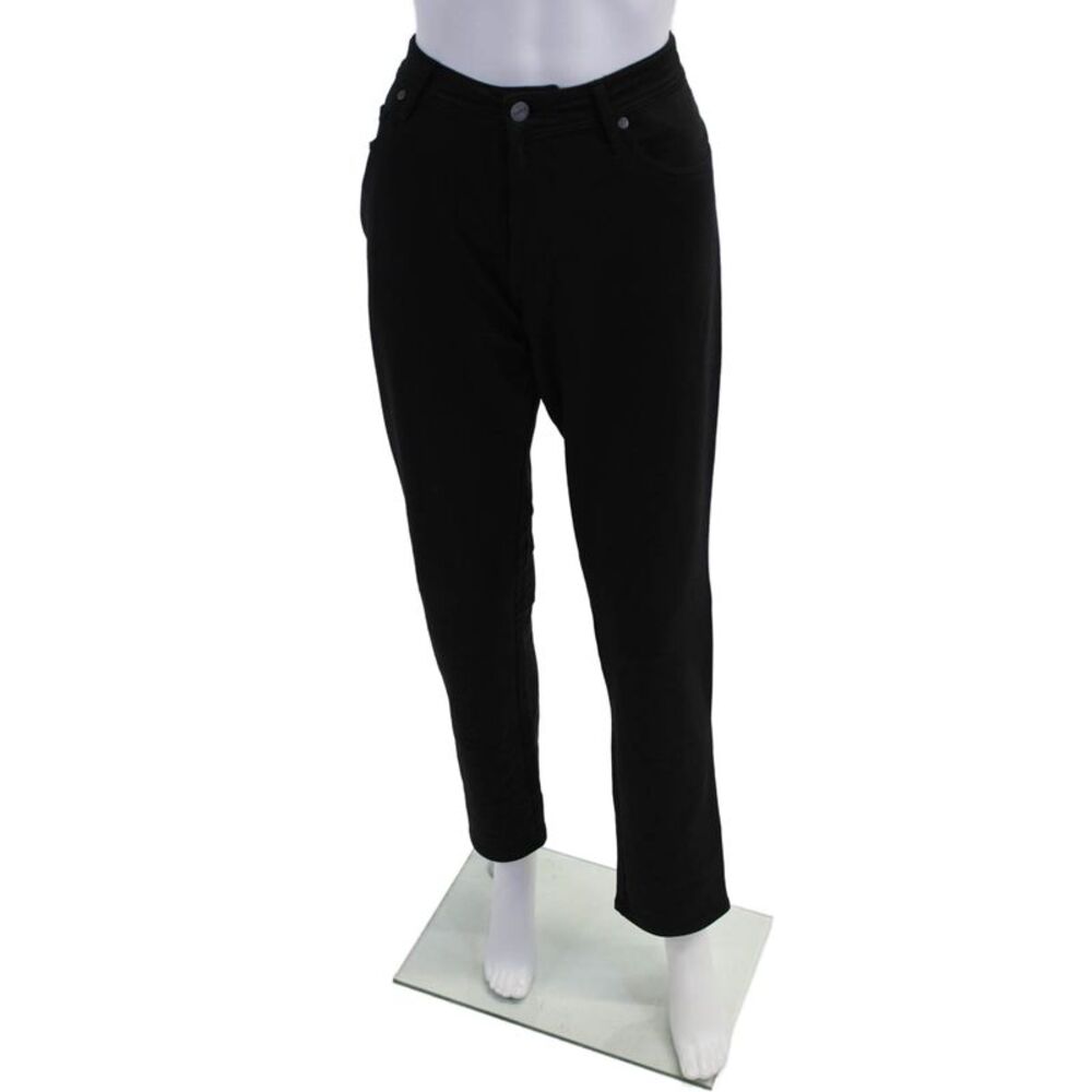 Swet Tailor Womens Cotton Stretch Five Pocket Skinny Leg Pants Black Size 30